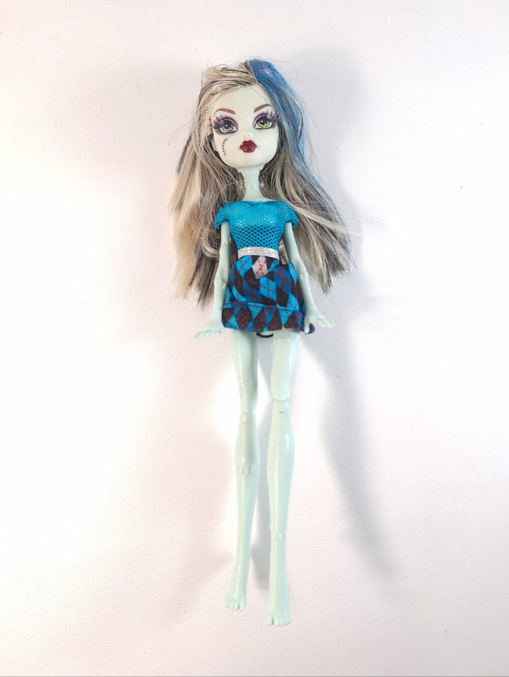 Mattel Monster High Frankie Stein Doll G2 Basic "How Do You Boo" Blue Argyle